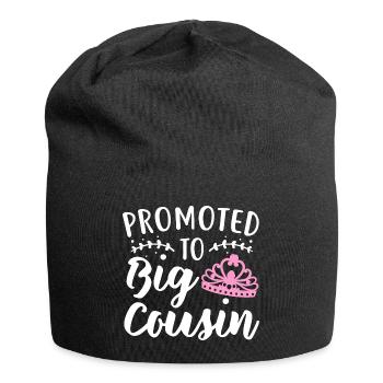 Promoted To Big Cousin - Pregnant Birth Cousin - Jersey Beanie - black - Front
