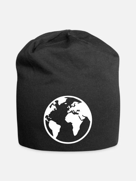 Erde - Jersey-Beanie - Schwarz