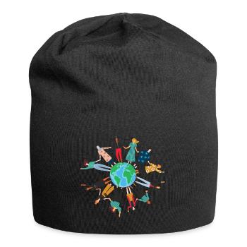 Frauen der Welt vereinigt euch Feminismus Tag - Jersey-Beanie - Schwarz - Vorne