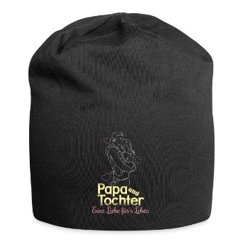 Papa und Tochter - Eine Liebe fürs Leben - Jersey-Beanie - Schwarz - Vorne