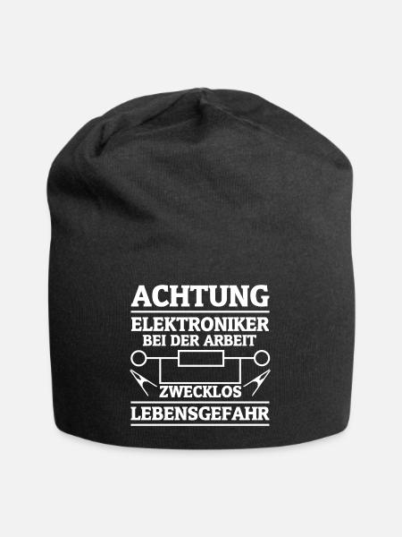 Widerstand Zwecklos Elektroniker Azubi Geschenk - Jersey-Beanie - Schwarz