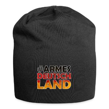 # Armes Deutschland RTL Hartz 4 Aufdruck - Jersey-Beanie - Schwarz - Vorne