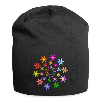 blueten blumen frühling - Jersey-Beanie - Schwarz - Vorne
