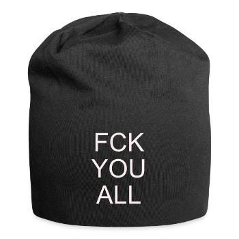 Fuck you all #white - Jersey Beanie - black - Front