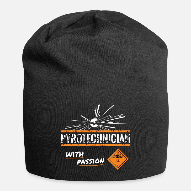 Pyrotechniker mit Leidenschaft - Jersey-Beanie - Schwarz