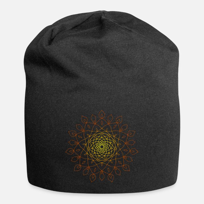 Symbole d'énergie énergétique du soleil Mandala - Bonnet en jersey - noir