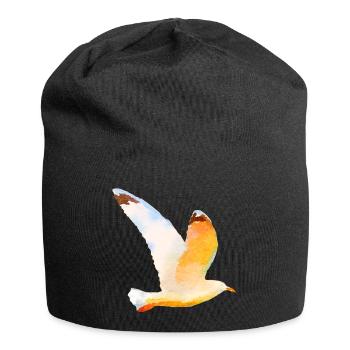 Moewe im Flug Vogel Urlaub - Jersey-Beanie - Schwarz - Vorne
