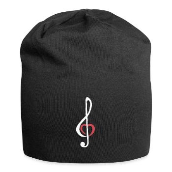 Musik Geschenk Instrument Musikliebe Lied music - Jersey-Beanie - Schwarz - Vorne