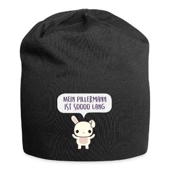 Mein Pillermann ist soooo lang - Jersey-Beanie - Schwarz - Vorne