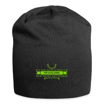 Humor hat man oder nicht - Jersey-Beanie - Schwarz - Vorne