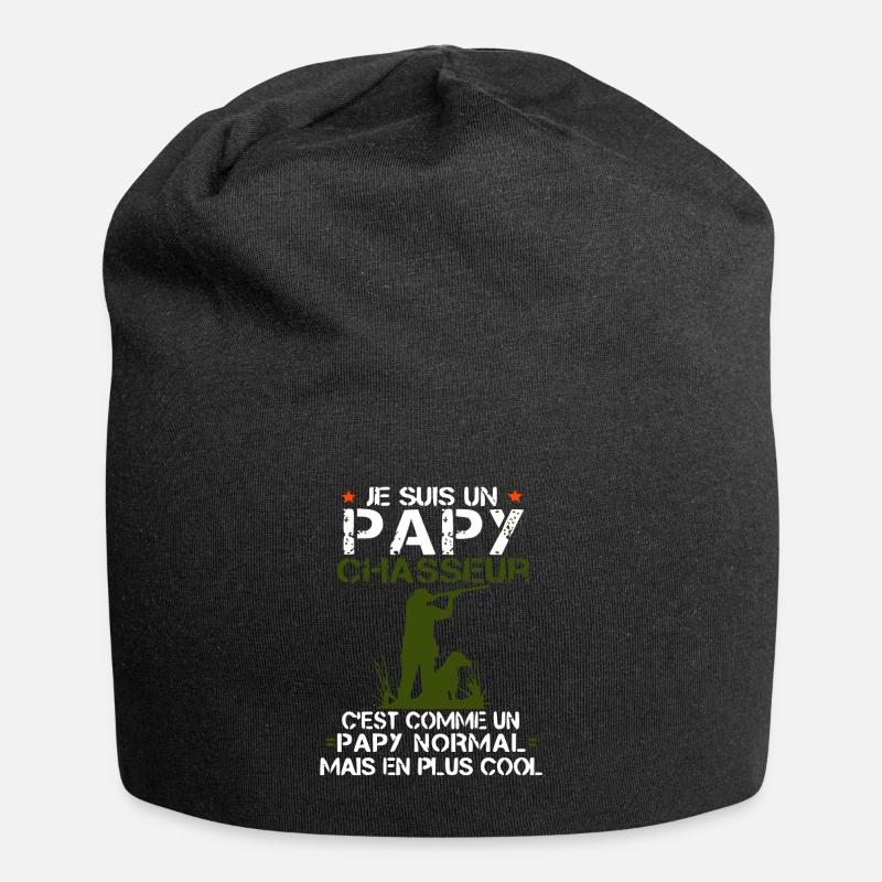 papy chasseur - Bonnet en jersey - noir