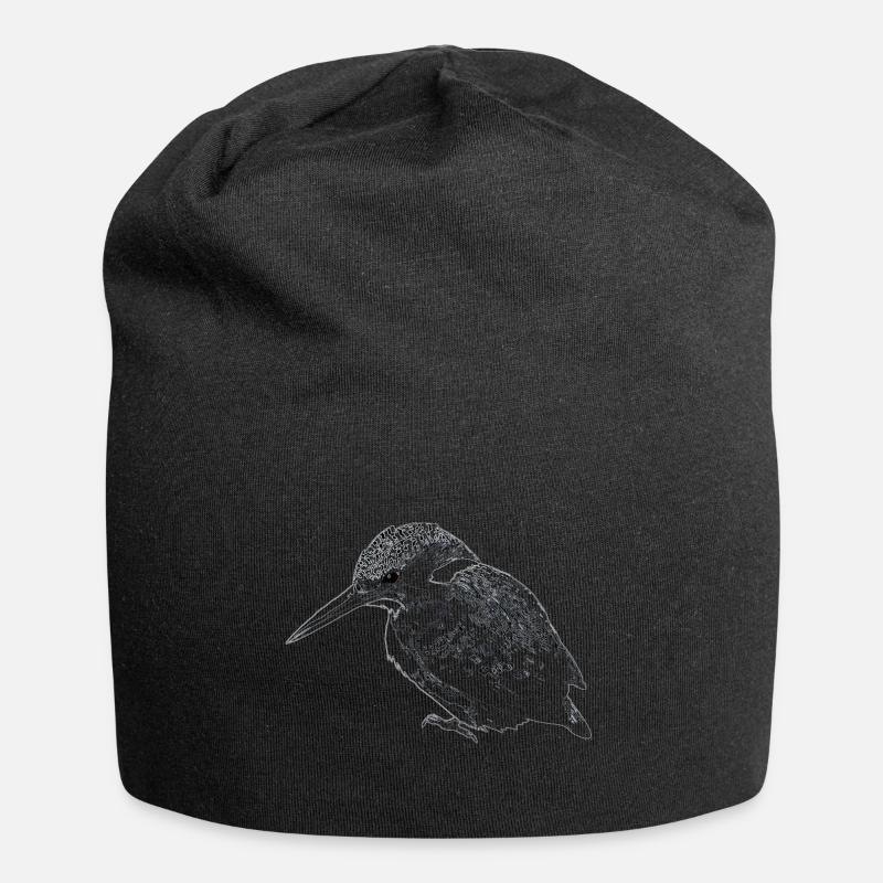 Eisvogel - Jersey-Beanie - Schwarz