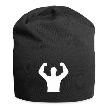 Sport Sieg Gewinner Fitness Bodybuilding Geschenk - Jersey Beanie - black - Front