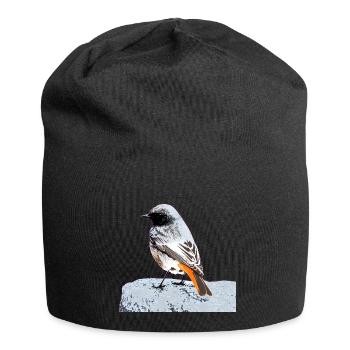 Hausrotschwanz - Jersey-Beanie - Schwarz - Vorne