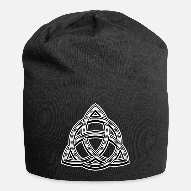 Celtic knot - Jersey Beanie - black