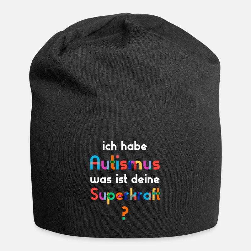 Autismus Autist - Jersey-Beanie - Schwarz