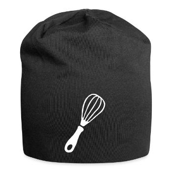 Schneebesen Hobbykoch kochen backen Küche Geschenk - Jersey-Beanie - Schwarz - Vorne