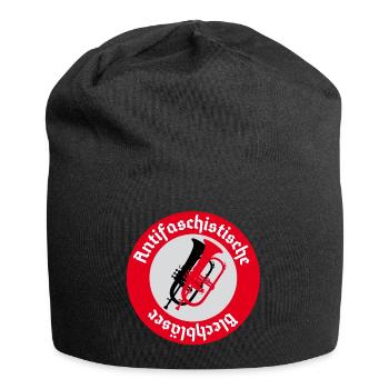 Antifaschistische Flügelhornbläser pfade - Jersey-Beanie - Schwarz - Vorne