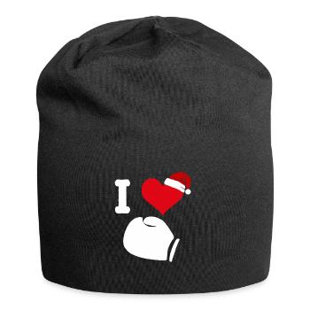 Boxing glove boxing gloves christmas boxing boxer - Jersey Beanie - black - Front