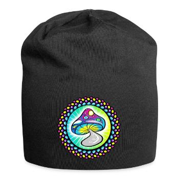 Trippy Goa Pilz - Jersey-Beanie - Schwarz - Vorne