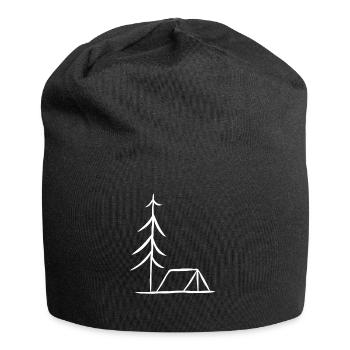 Tentes tentes Sapin forêt de tentes cadeau - Bonnet en jersey - noir - Devant