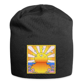 California Orange Sunshine LSD Blotter Sheet - Jersey Beanie - black - Front