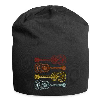 Guitar gift idea guitarist guitar player - Jersey Beanie - black - Front