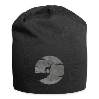 Hunter forest worker forester hunting deer antler forest - Jersey Beanie - black - Front