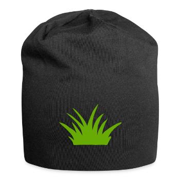 Wiese Garten Rasen Pflanze Natur Geschenk Blume - Jersey Beanie - black - Front