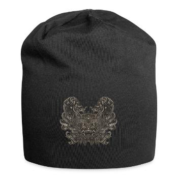 Graviertes Bali-Lächeln - Jersey-Beanie - Schwarz - Vorne