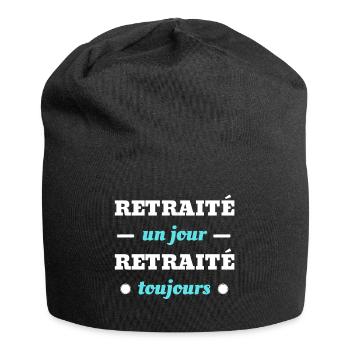 t shirt retired one day always humor retreat - Jersey Beanie - black - Front
