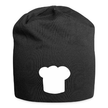 Chef hat cook baker hobby chef gift cooking - Jersey Beanie - black - Front