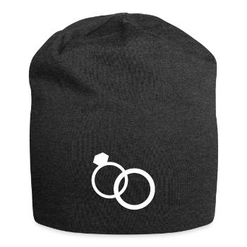 Anneaux de mariage alliances mariage bague de mariage - Bonnet en jersey - charbon - Devant