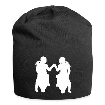Girlfriends Biker Buddys Girls Motorcyclist - Jersey Beanie - black - Front