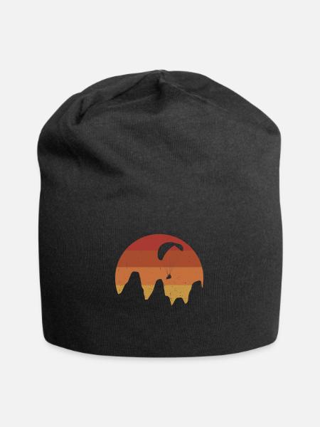 Gleitschirm Gleitschirmfliegen Paragliding - Jersey-Beanie - Schwarz
