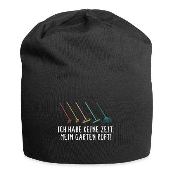 Mein Garten ruft - Hobbygärtner Gartenarbeit - Jersey-Beanie - Schwarz - Vorne