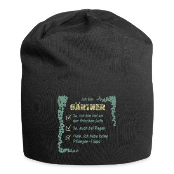 Gärtner - Jersey-Beanie - Schwarz - Vorne