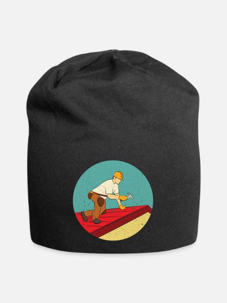Roofer the only true craftsman - Jersey Beanie - black