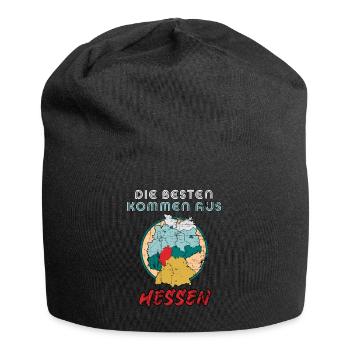 Die Besten kommen aus Hessen - Jersey-Beanie - Schwarz - Vorne