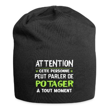 Potager cadeau drôle - Bonnet en jersey - noir - Devant