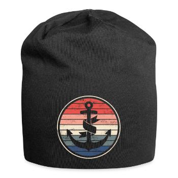 Bateau bateau capitaine - Bonnet en jersey - noir - Devant