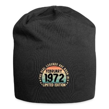 Born in 1972 Tee Vintage Legend Born in February - Jersey-Beanie - Schwarz - Vorne
