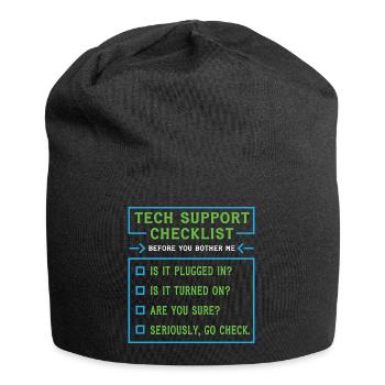 Liste de contrôle du support technique Coding - Bonnet en jersey - noir - Devant