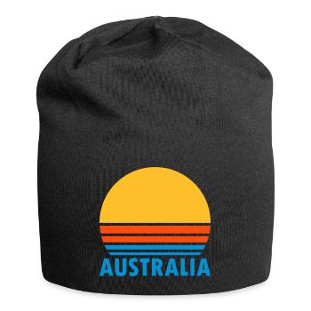 Australia (geteilte Sonne) - Jersey-Beanie - Schwarz - Vorne