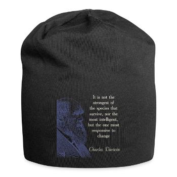 Zitieren Darwin Biologie Evolutionstheorie - Jersey-Beanie - Schwarz - Vorne