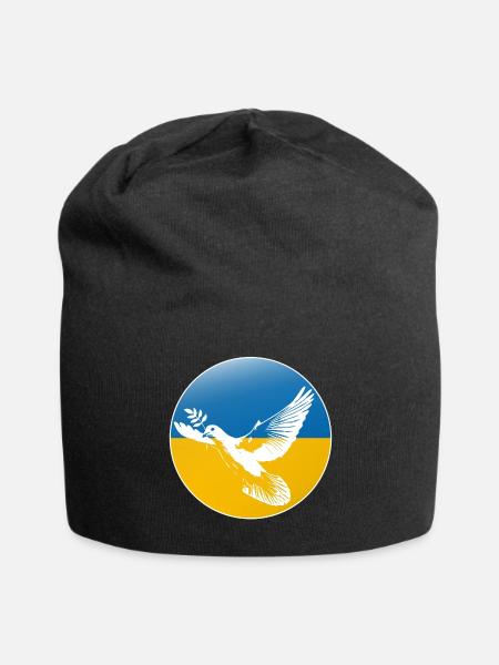 Ukraine Friedenstaube - Jersey-Beanie - Schwarz