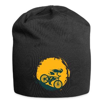 Mountain Biker with Swing T-Shirt Sweater Sticker - Jersey Beanie - black - Front