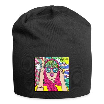 BANDE DESSINÉE POP ART FUCK YOU GIRL - Bonnet en jersey - noir - Devant