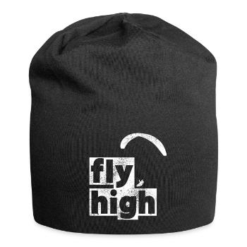 fly high paragliding vintage - Jersey-Beanie - Schwarz - Vorne