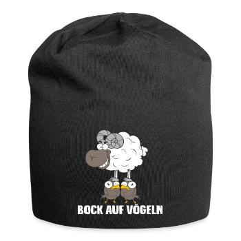 Bock auf Vögeln - Jersey-Beanie - Schwarz - Vorne